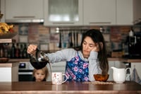 woman showing symptoms of sleep deprivation