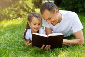 child talking to parent about biblical stewardship and how to be a good steward