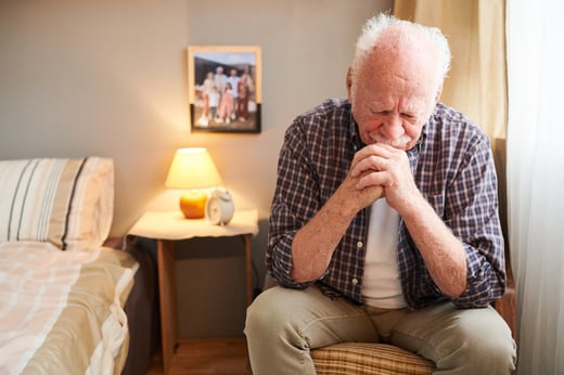 person remembering to pray during difficult times and seek hope through god