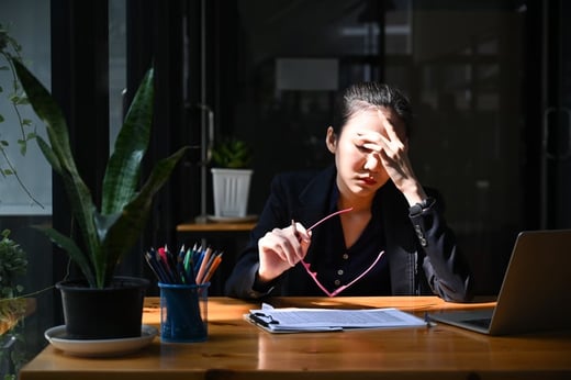 person with a troubled heart who realizes they need to pray immediately and reduce stress if they are to keep their wonderful promise to god's children