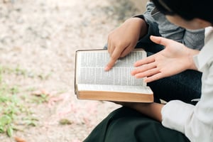 A woman speaking to her friend about being god's steward and the spiritual gifts that come with being a faithful servant