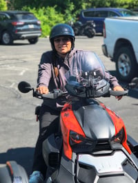 edwards on her bike